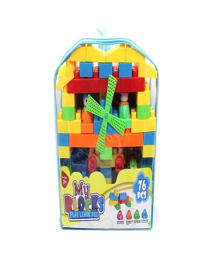 DECODAZZ Neoinsta Very Beautiful and Quality and Colorful 76 Pc Building Blocks Big in Bag Pack - Image 2